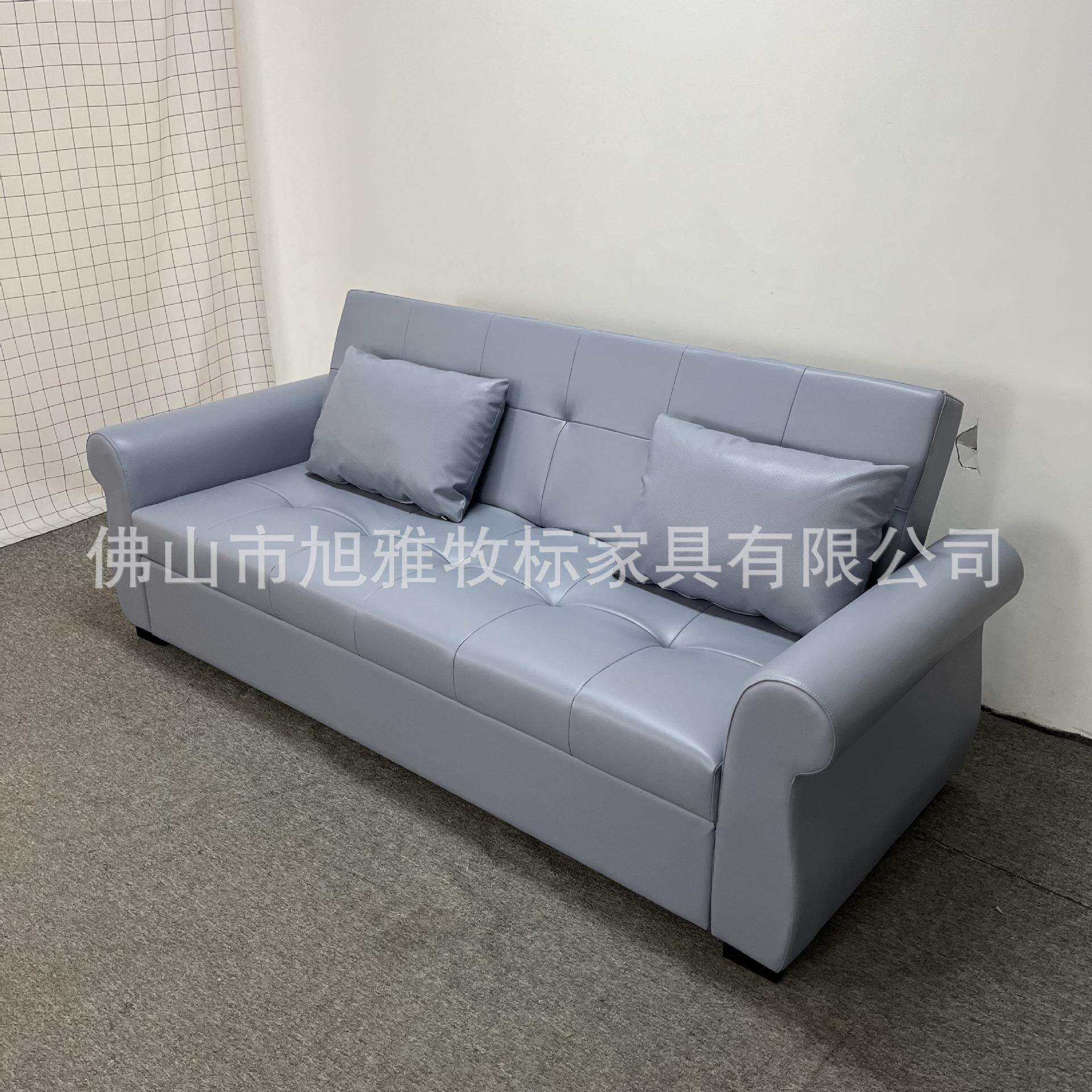 可折叠两用沙发床多功能皮艺客厅办公室午休沙发