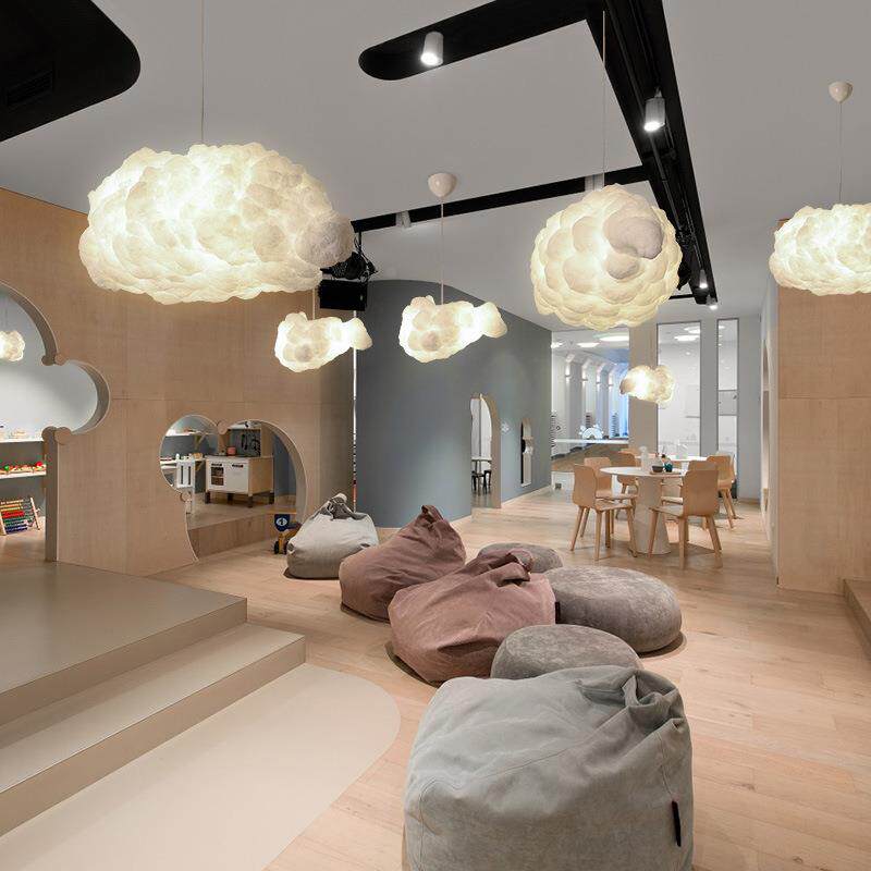 设计师创意客厅云朵灯吊灯现代简约服装店装饰餐厅儿童房卧室吊灯