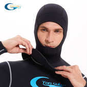 潜水帽泳帽男潜冬泳5mm防晒保暖女式 冲浪专业脸潜水基尼头套浮