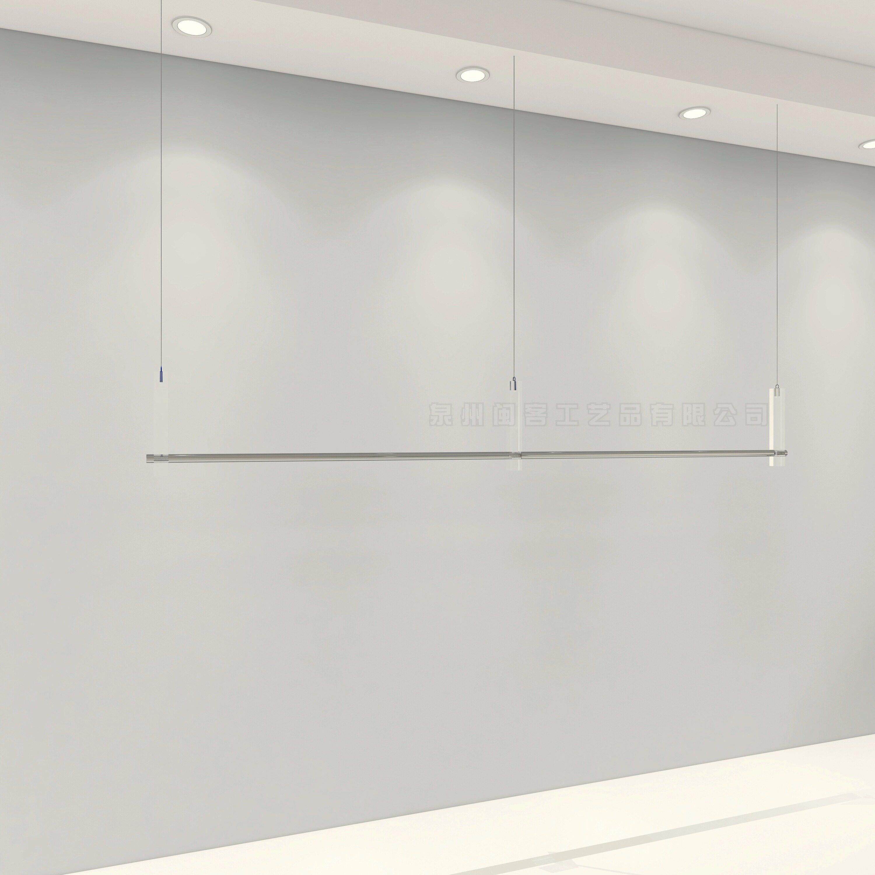 网红服装店展示架钢丝吊架压克力悬挂吊杆橱窗挂衣架女装陈列架子