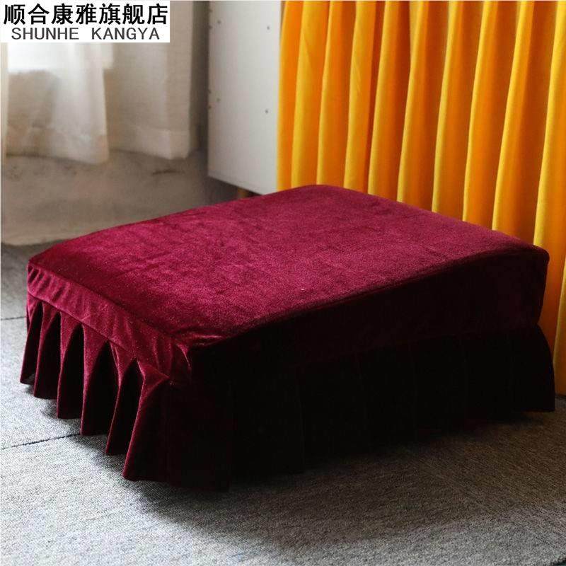 定做拜垫拜佛垫套家用跪拜实木神禅修寺庙佛堂跪凳套蒲团打坐垫套