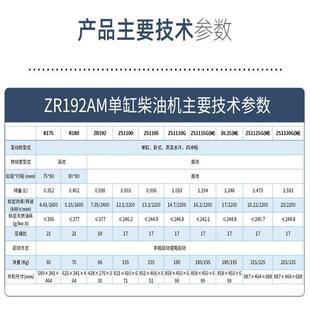 常州ZR192柴油机发动机单缸水冷电启动10马力农用小型发动机