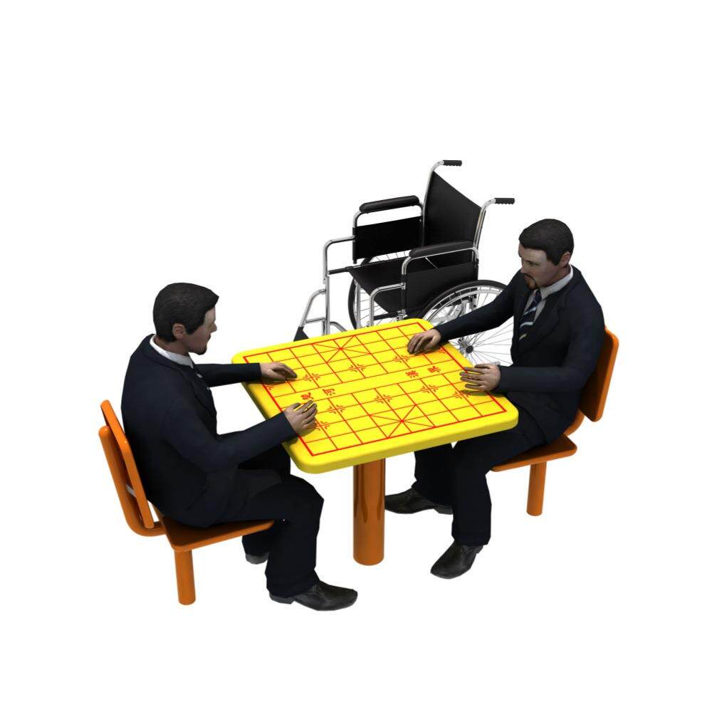 公园户外棋牌桌老年人残疾人不锈钢户外健身器材象棋桌