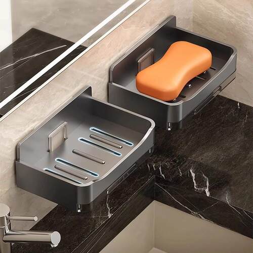 2025 New Model Wall-Mounted Double Layer Soap Drain Box, Hom