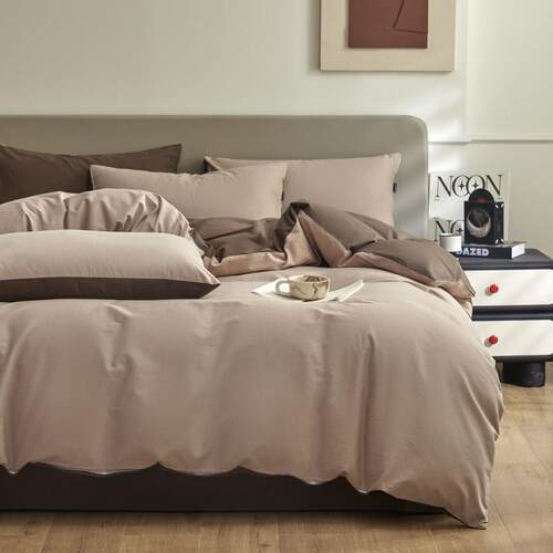 人秋生季纯棉套单件a类KN-a类全纯色磨毛被被罩三件套学宿舍单全
