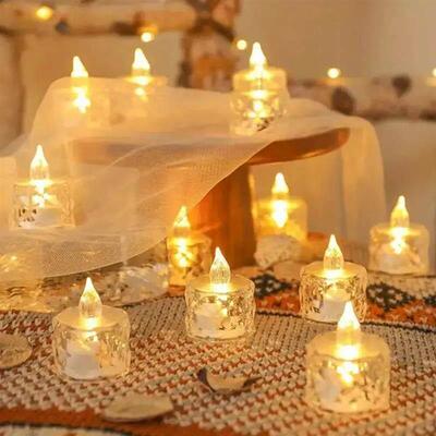24pcs LED Electronic Candle Lights Battery Powered Flameless