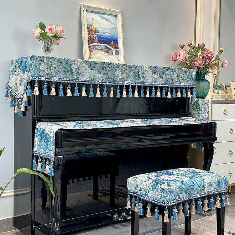 奢钢美琴盖布F97H999M钢琴布轻感尘琴罩防罩式钢琴套半罩新款