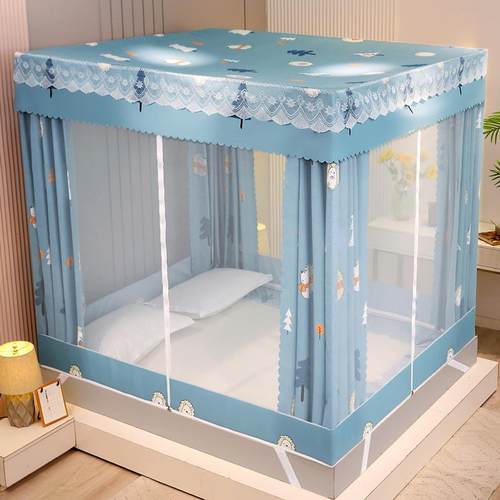 双层光蚊帐.5m床帘一体式全封闭公风床主幔1.遮8米床1蒙古包NKW家