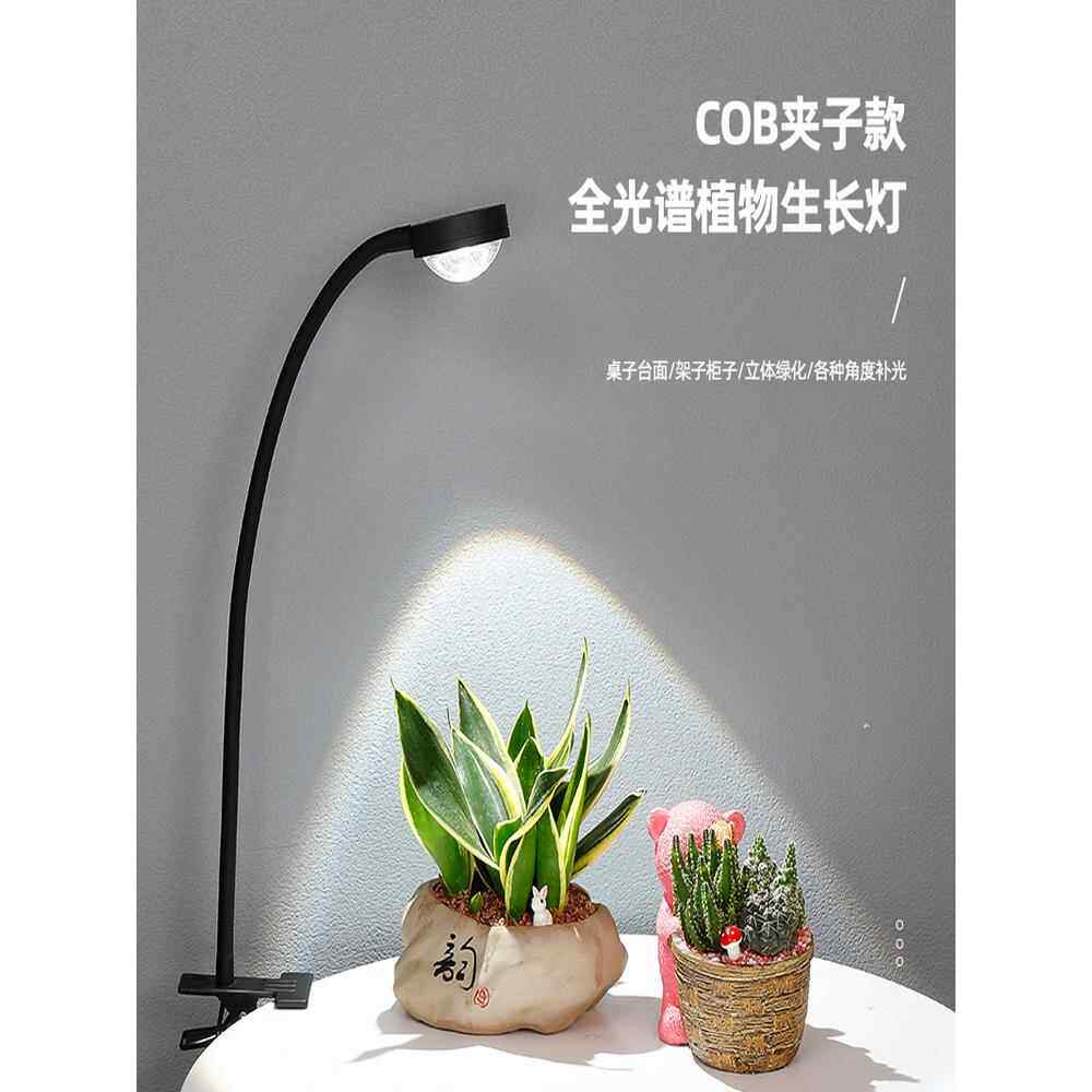 夹植物生长灯全光谱Led鱼缸水生植物补光灯室内小太阳办公室书桌