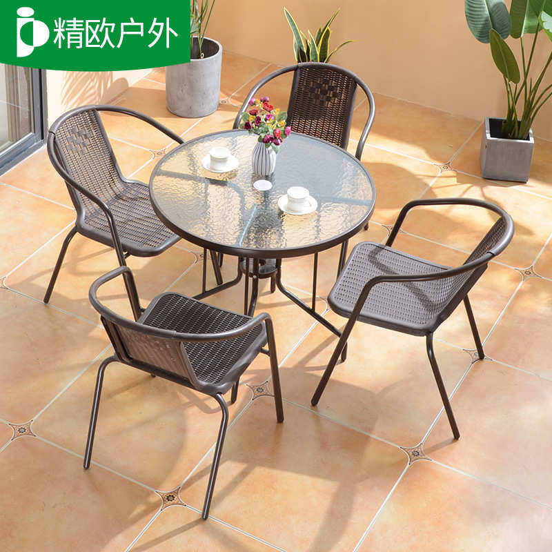 精欧户外 室外阳台休闲桌椅三件套 藤编酒吧咖啡厅铁艺茶几组合批,户外/登山/野营/旅行用品,户外桌椅套装,淘宝优惠券,粉丝福利购,淘宝优惠卷