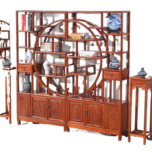 榆木柜阁陈列博古架宝南多架中式展示茶室新仿古置实木多层茶叶物