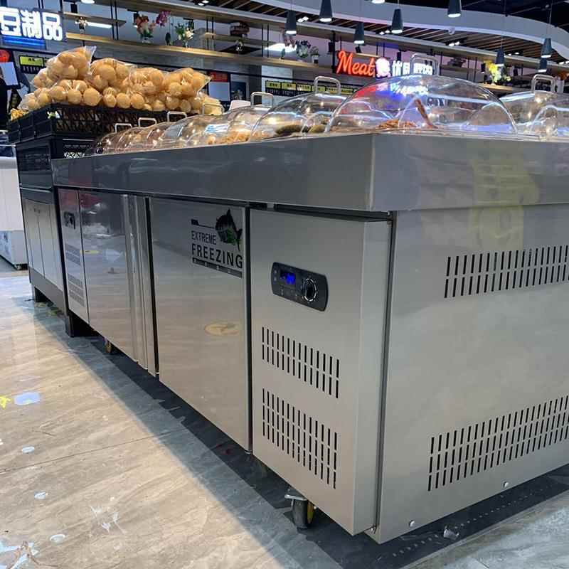 超市酱菜展示柜咸泡菜柜子冷藏开槽沙Q5632拉台菜小菜冰保鲜箱凉