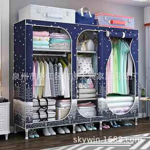 25MM钢架Q5530 Q5封隔层大号全闭拉链简易双布房衣柜加粗加厚人出