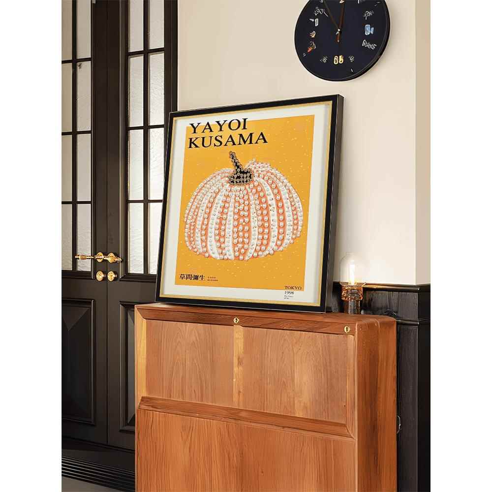 多巴胺小众艺术餐厅卧室流行风格入口客厅餐厅挂画Sw053南瓜8080