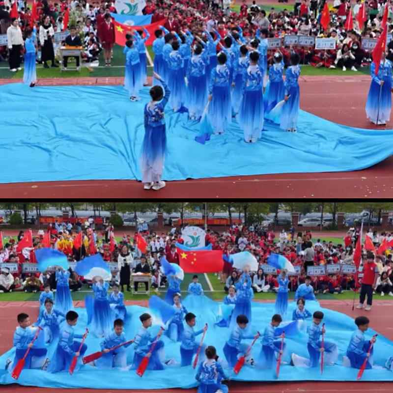 高档帆起乘风破浪服演出元旦中国扬风航大气舞蹈服校运动会开幕式