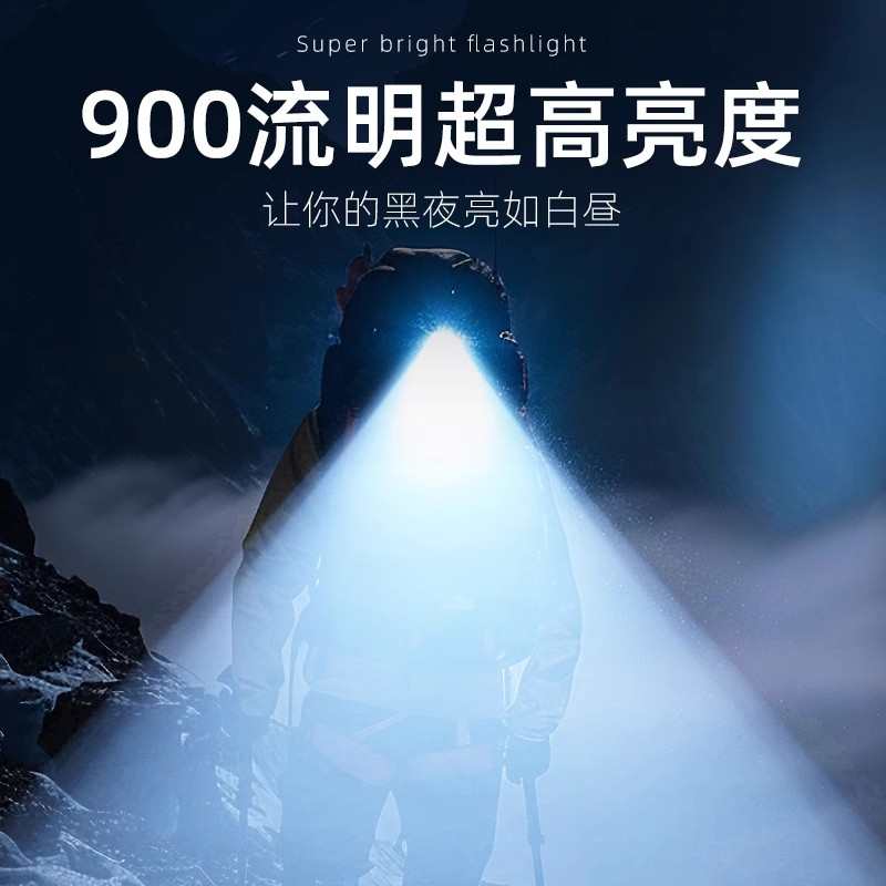 精品沃尔森猫头鹰夜钓头灯超长续航钓鱼专用感应帽夹灯强光超亮充