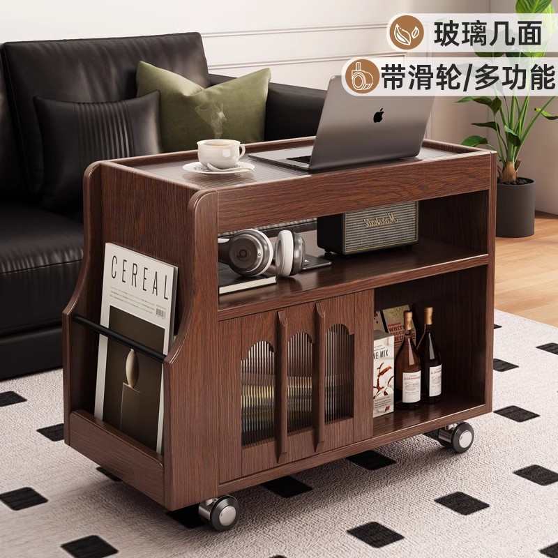 茶几可移动客厅零食小推车小户型沙发边几置物架带轮茶台床头边柜