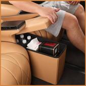 纳804适用腾势D9中排过道储物箱二排座椅间收箱车载置盒物内饰中