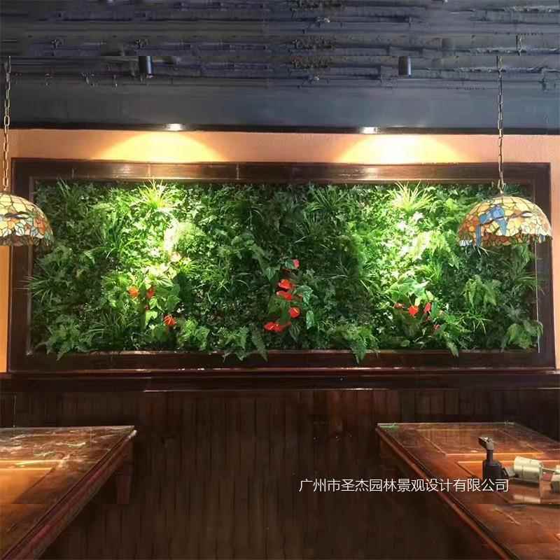 广州仿真植物墙 室内外墙体绿化仿真阻燃绿植墙装饰 绿色假植物墙