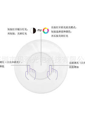 热销RGB调光台灯night light 小夜灯 七彩LED情景氛围护眼床头灯