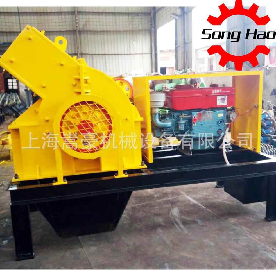 小型可移动式锤式破碎机柴油机驱动打砂机可选配可改装可出口