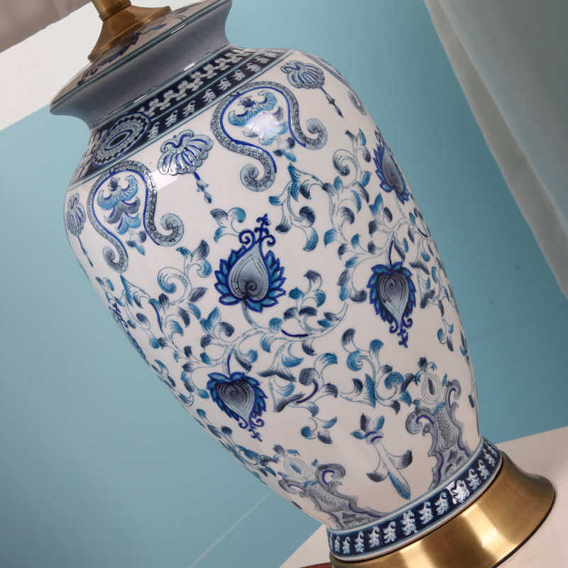 时尚复古陶瓷手绘台灯卧室客厅led台灯中式创意台灯,家装灯饰光源,装饰台灯,淘宝优惠券,粉丝福利购,淘宝优惠卷