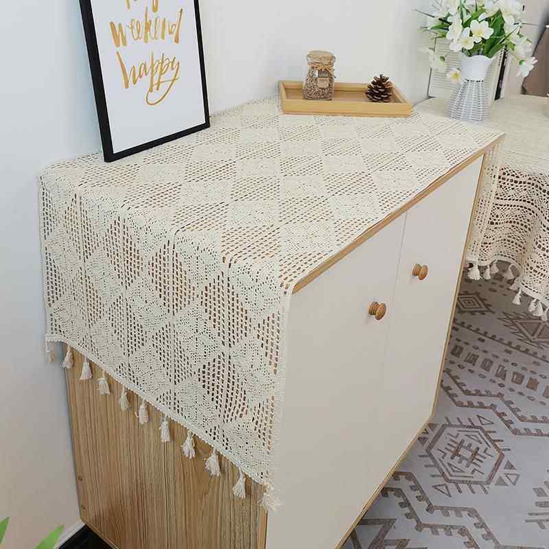田园风蕾丝桌布电视柜鞋斗柜子床头柜盖巾冰箱洗衣机防尘装饰盖布,居家布艺,万能盖巾,淘宝优惠券,粉丝福利购,淘宝优惠卷