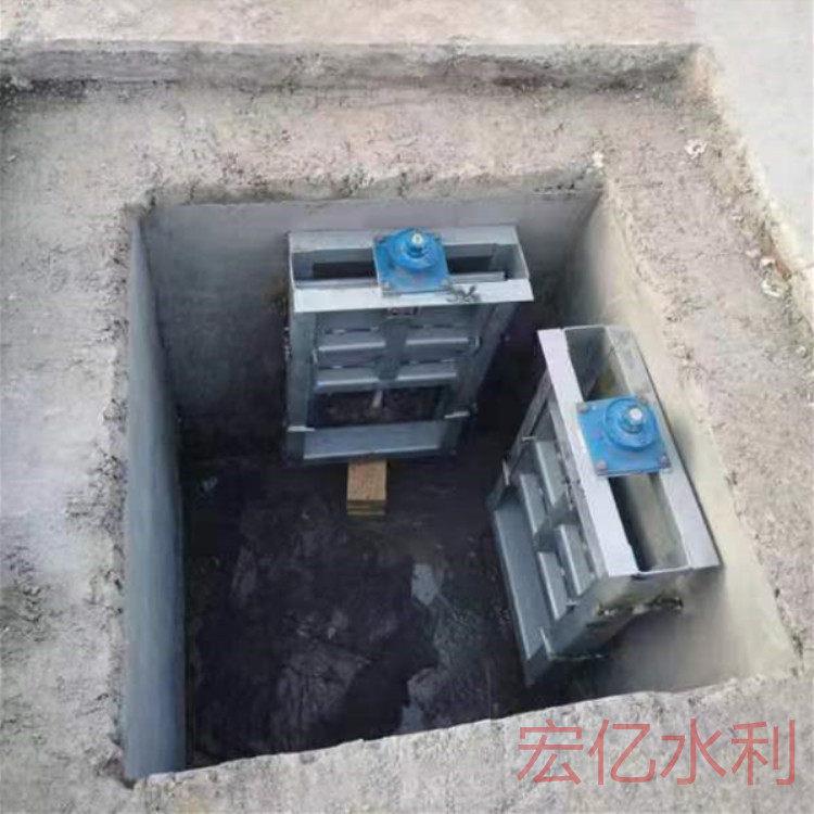 渠道钢制插板闸手电两用钢制闸门厂家机闸一体304不锈钢闸门