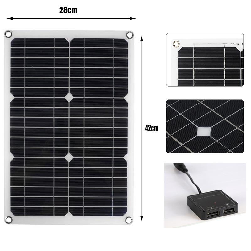20W 蓄电池太阳能充电器 18V 40A 户外太阳能板船电池充电器 露营