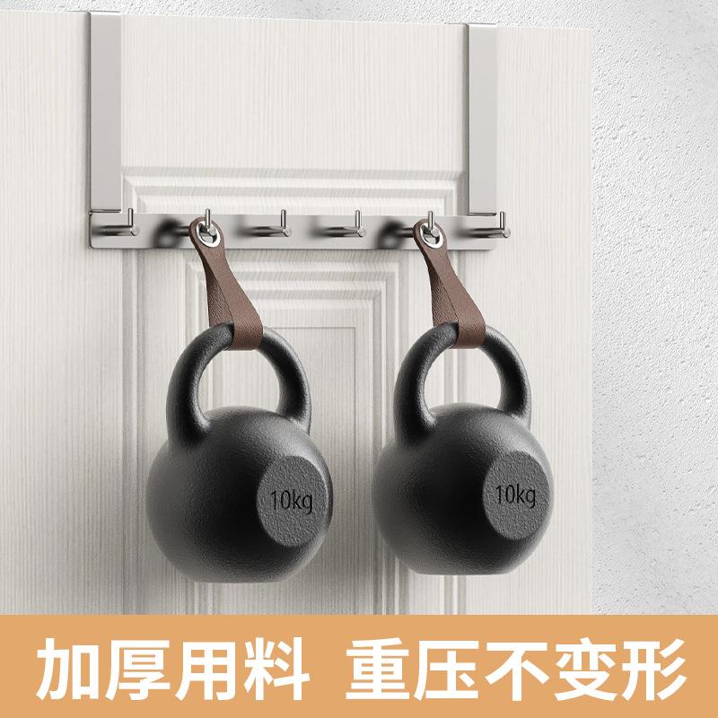 防盗门上MJ-4587挂钩8cm厚门创锈304不钢卧室入户门后衣服纳钩免