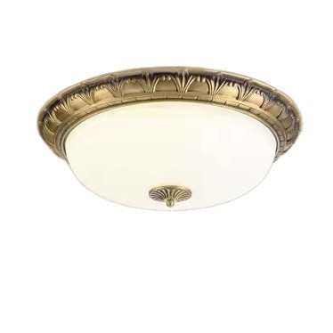 欧式全铜吸顶灯美式复古中式卧室阳台过道书房玄关走廊圆形吸顶灯,家装灯饰光源,智能吸顶灯,淘宝优惠券,粉丝福利购,淘宝优惠卷