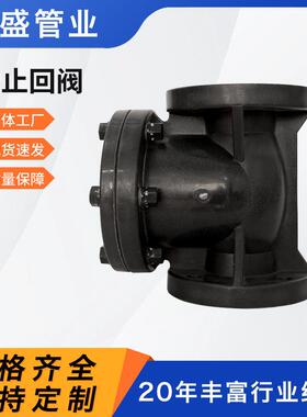 pp法兰止回阀聚丙烯PP卧式止回阀逆止阀frpp化工管道全塑阀门