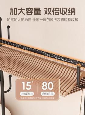 挂衣架落地卧室家用简易阳衣架衣篓可OLT移动脏客厅台晒晾衣服帽