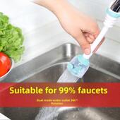 家庭厨房浴室淋浴水龙头防溅头360度旋转防溅喷头节水过滤器