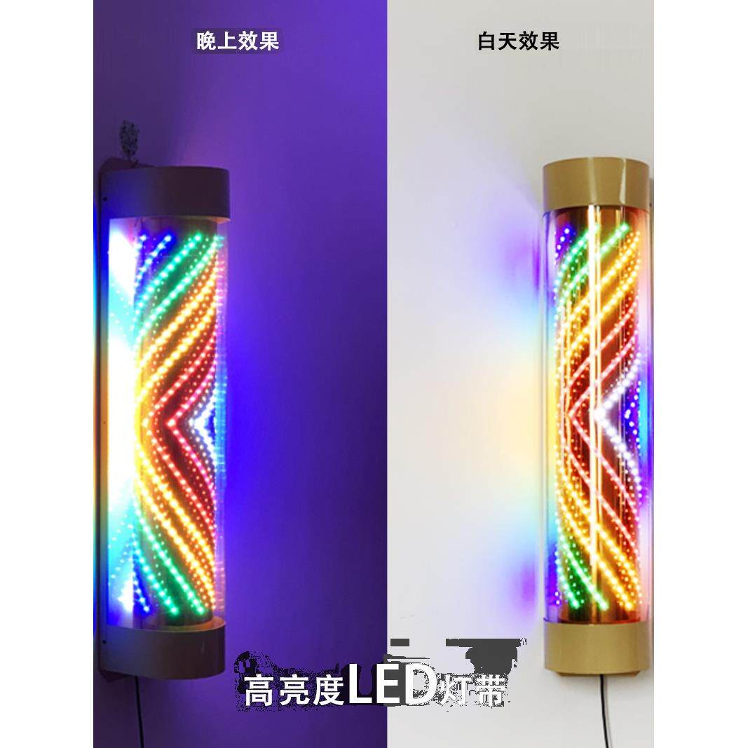 网红潮店美发理发店大转灯专用超亮挂墙led发廊门头防水标志灯箱