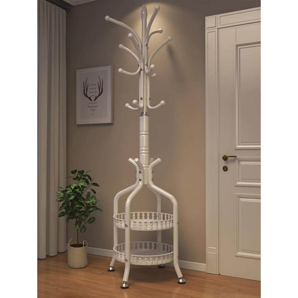 铁艺落地衣帽架落地家用卧室门口立杆式挂衣服架子简易衣架置物架