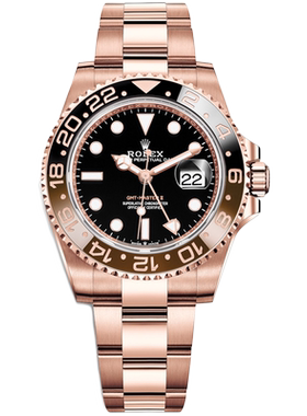 未使用[9.9新]劳力士格林尼治型II18K玫瑰金自动机械手表男126715