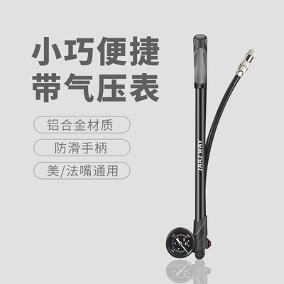 自行车高压打气筒避震气筒前叉减震器带气压表山地电动车通用汽车