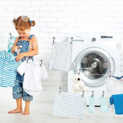10/20Pcs Stainless Steel Clothes Pegs Washing Clips