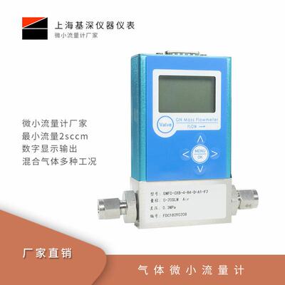 小流量0.5ml/min微型数显压缩空气热式微小气体质量流量计厂家