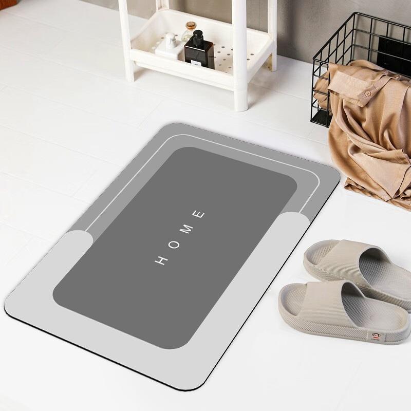 跨境硅藻泥地垫吸水耐脏浴室卫生间防滑脚垫厕所门垫腳踏墊