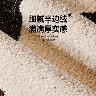 卡通ins风半边绒沙发垫加厚防滑耐脏沙发垫子双人位直排沙发盖布