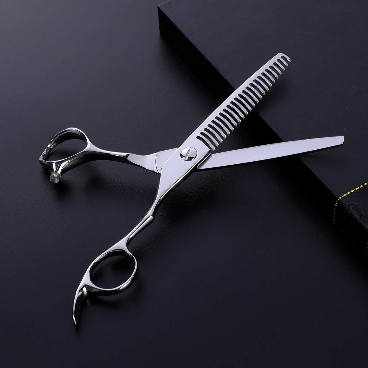 痕数控钢材无美发剪刀剪剪刀理发cnc美发牙440c剪刀数控