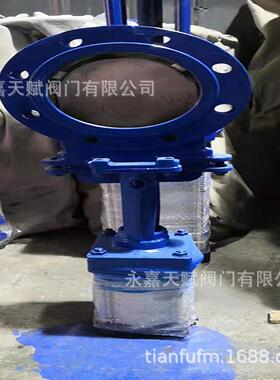 天赋PZ73X-10C-DN100低压铸钢阀门(手动梅花式）气动耐磨刀闸阀