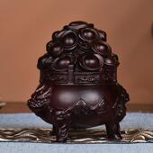 黑檀木宝GBV聚盆雕摆件实木实心客厅家装 居办公室店铺饰品雕刻工
