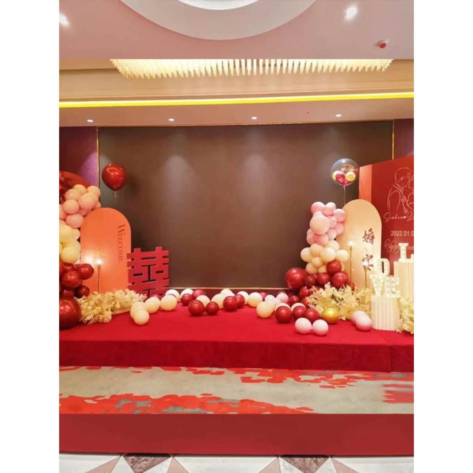 婚礼大屏幕两侧布置led屏出阁宴舞台装饰回门宴背景板答谢宴kt板z