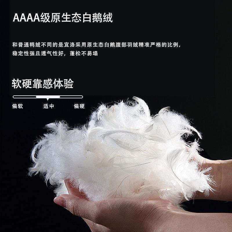 A类母婴五星酒店轻奢羽绒枕 深度睡眠成人枕芯超柔软枕头白鸭绒