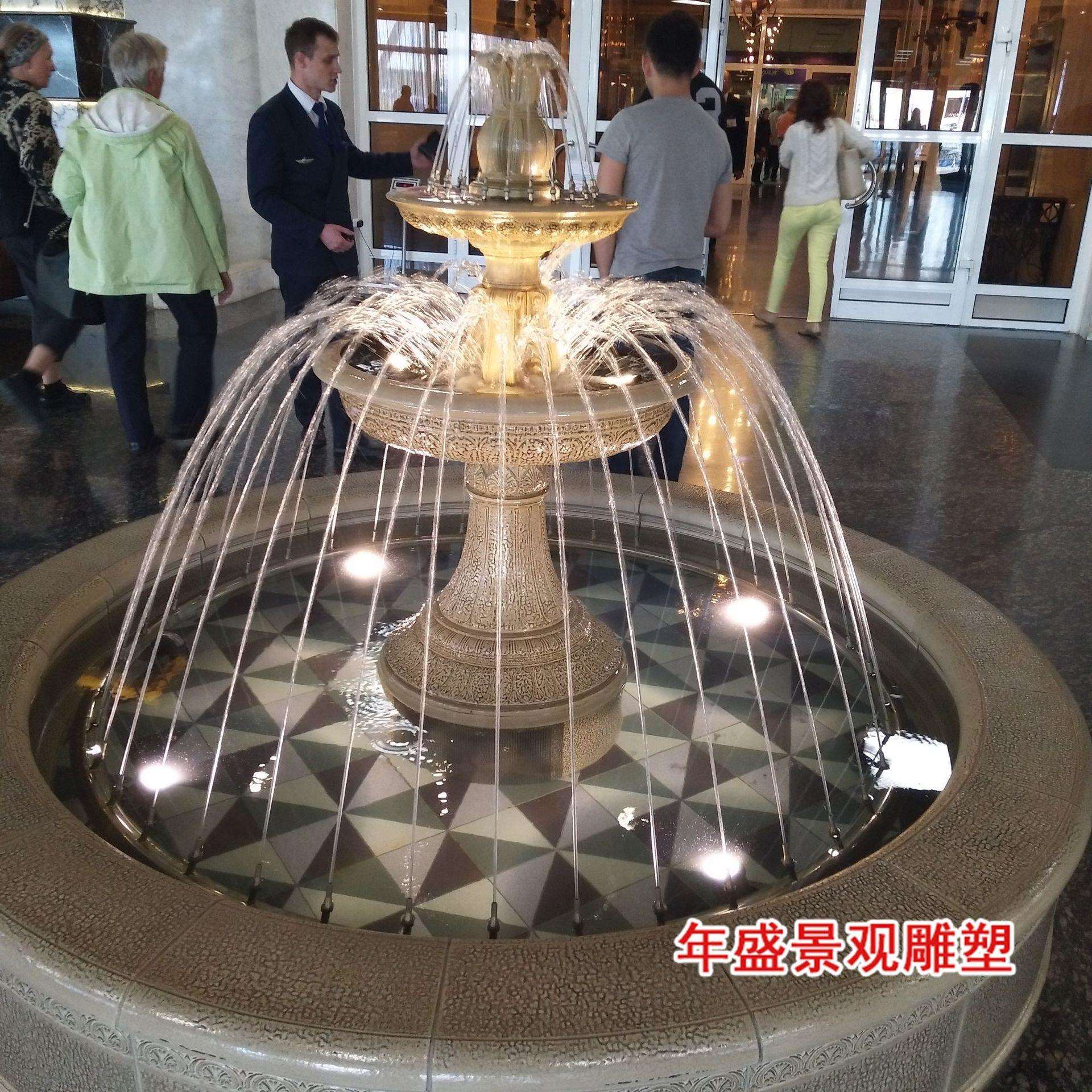 大理石喷水池 酒店商场摆件 室内家居水景装饰