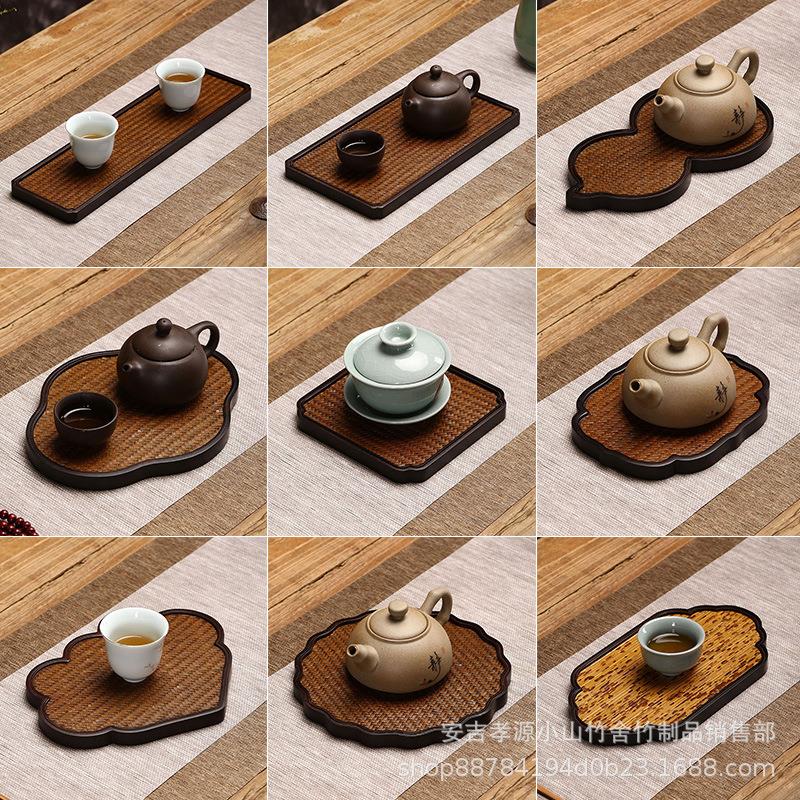 席面重竹茶盘干泡台壶承小号托盘宋席办公室户外茶具配件厂家直销