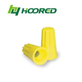 金笔绝缘螺旋压线帽P4黄色1 10方尼龙接线帽闭端端子UL